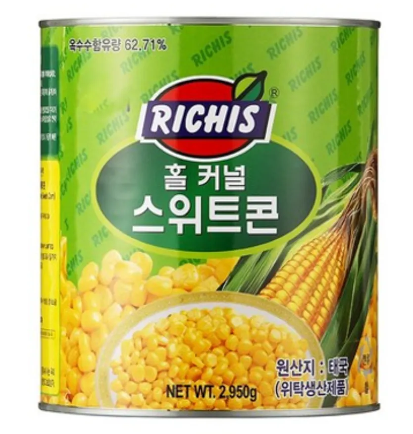 ⭐특가⭐리치스 스위트콘 태국 2.95kg 옥수수캔 이미지