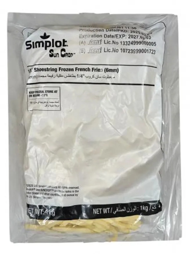 심플로트 슈스트링 썬크랍 감자튀김 1kg 이미지