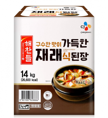 해찬들 가득한 재래식 된장 14kg