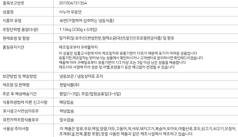 상품정보제공고시