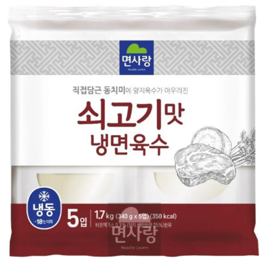 면사랑 쇠고기맛 냉면 육수 340g*5 이미지