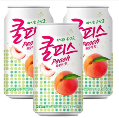 쿨피스 캔 350ml*24 복숭아맛