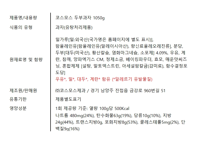 상품정보제공고시