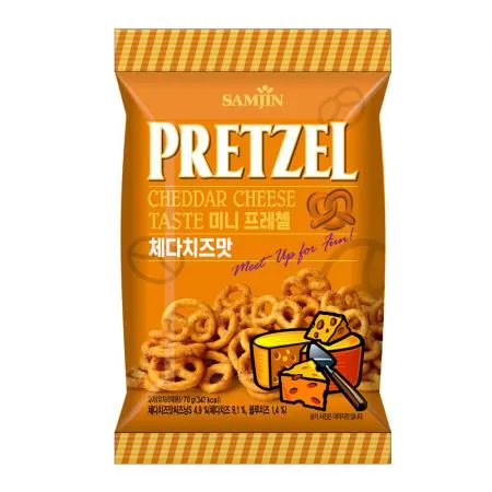 삼진 미니프레첼 체다치즈맛 소용량 70g