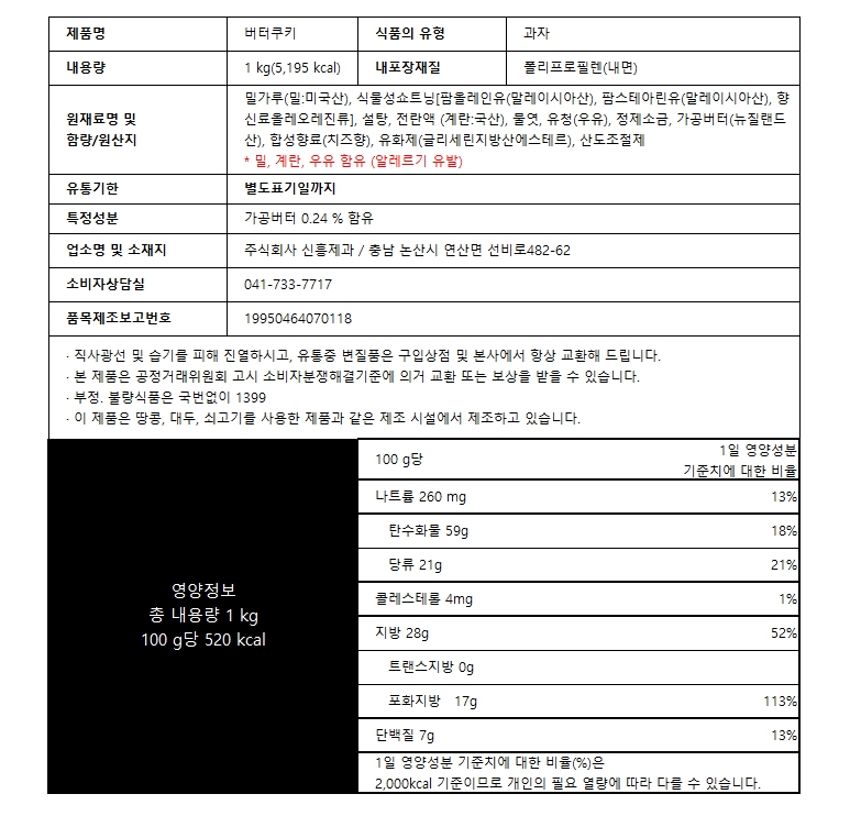 상품정보제공고시