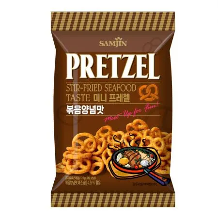삼진 미니프레첼 볶음양념맛 소용량 70g