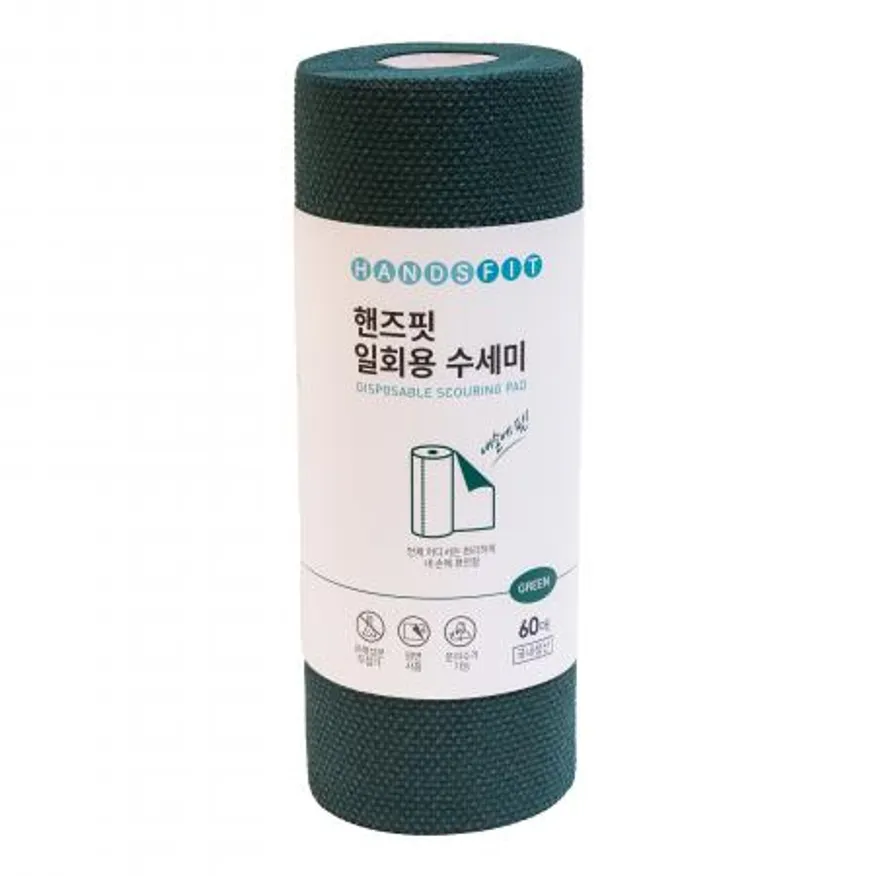 핸즈핏 일회용수세미 그린 이미지