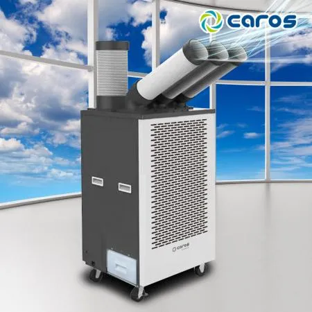 캐로스 업소용 실외기 없는 이동식 에어컨 코끼리 3구 CPC-F5800B 블루  이미지