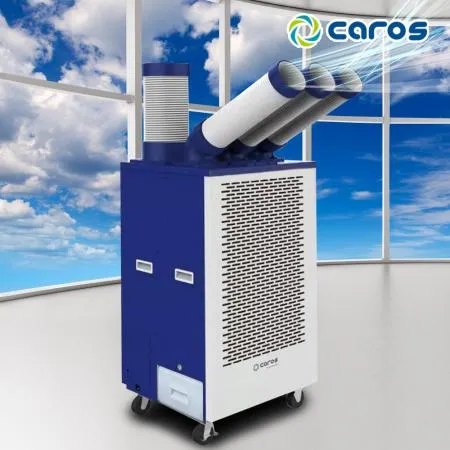 캐로스 업소용 실외기 없는 이동식 에어컨 코끼리 3구 CPC-F5800B 블루  이미지