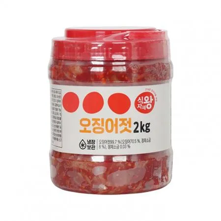 식자재왕 오징어젓갈 2kg 용기
