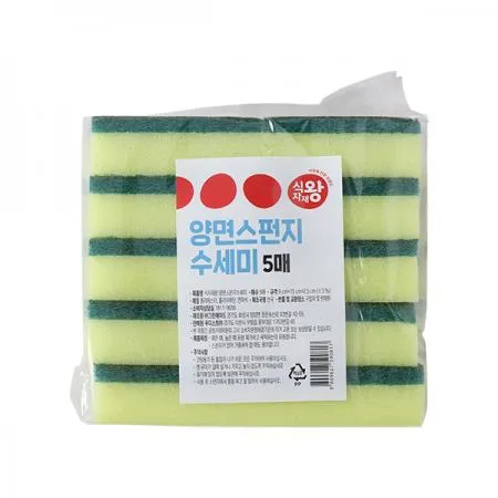 식자재왕 수세미 스폰지양면 대 9*15*3 5매