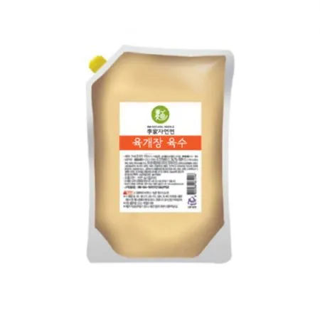 육개장 칼국수 육수 2kg + 고추씨기름양념다대기 이미지