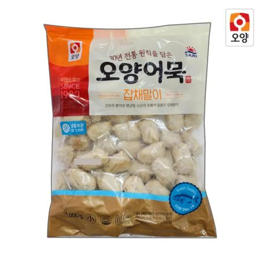 사조오양 미니 잡채말이 어묵 1kg 냉동 이미지