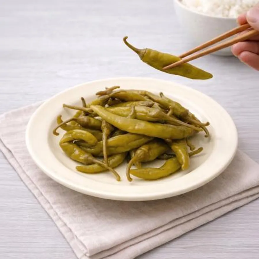 햇고추 염장고추지 고추장아찌 15kg 대용량 절임고추지 염장고추 고추원물 업소용 식자재 이미지