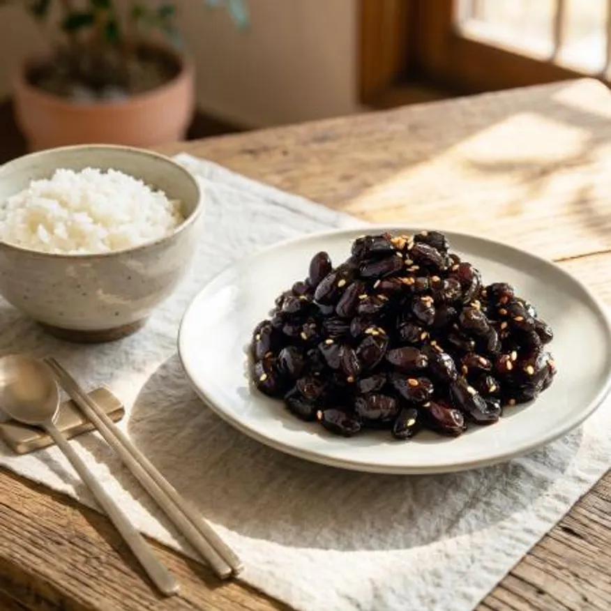 천년의반찬 콩자반 1kg 콩조림 검은콩 이미지