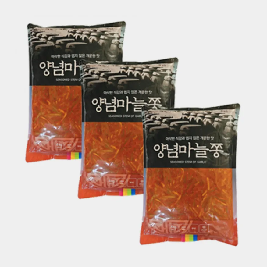 맛찬 양념마늘쫑 착한식품 4kg x 3개 업소용 대용량 반찬 이미지