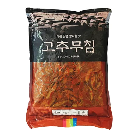 [맛찬]양념고추무침 착한식품 4kg 업소용 대용량 반찬 이미지