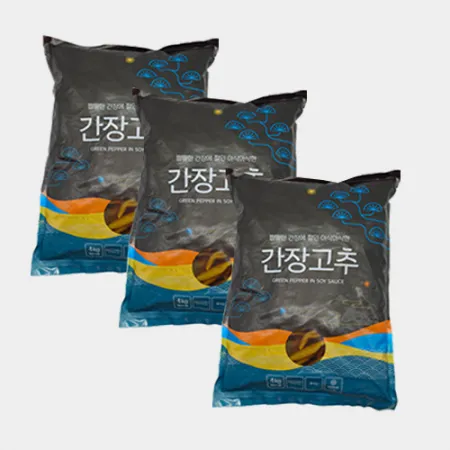 맛찬 간장고추 착한식품 4kg x 3개  업소용 대용량 반찬