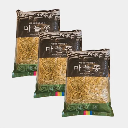 마늘쫑장아찌 착한식품 4kg x 3개 업소용 대용량 반찬