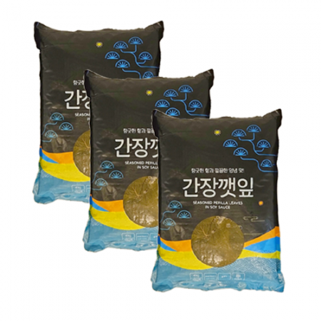 [맛찬]간장깻잎 착한식품 4kg x 3개 업소용 대용량 반찬