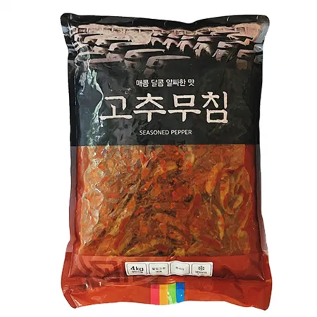 양념고추무침 착한식품 4kg 업소용 대용량 반찬 이미지