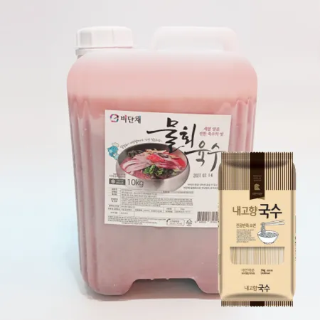 비단채 물회육수 10kg + 곰표소면 3kg x 4개