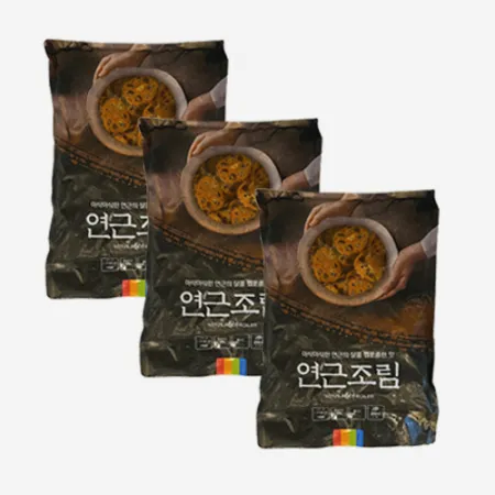 [맛찬]연근조림 착한식품 4kg x 3개 업소용 대용량 반찬