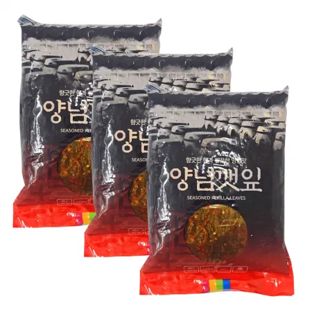 맛찬 양념깻잎 착한식품 4kg x 3개 업소용대용량 반찬