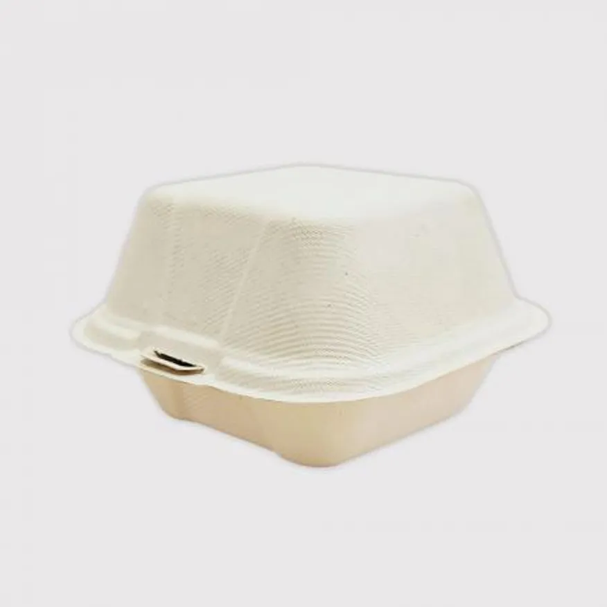 B-003Kmini 일체형 펄프 용기 일회용 도시락 크라프트색상 500개입 이미지