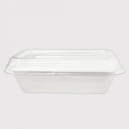 T-056 분리형 펄프 직사각용기 일회용도시락 화이트 600개입 (뚜껑 별도) 이미지