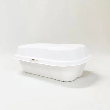 B-072 일체형 핫도그 펄프 용기 일회용도시락 화이트 500개입 이미지