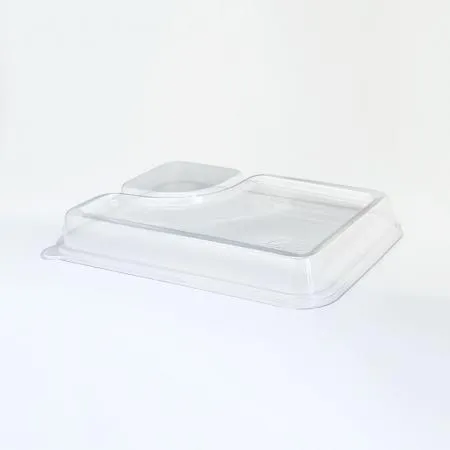 PET-MT022뚜껑 펄프 용기 일회용도시락 PET 뚜껑 400개입 (뚜껑만) 이미지