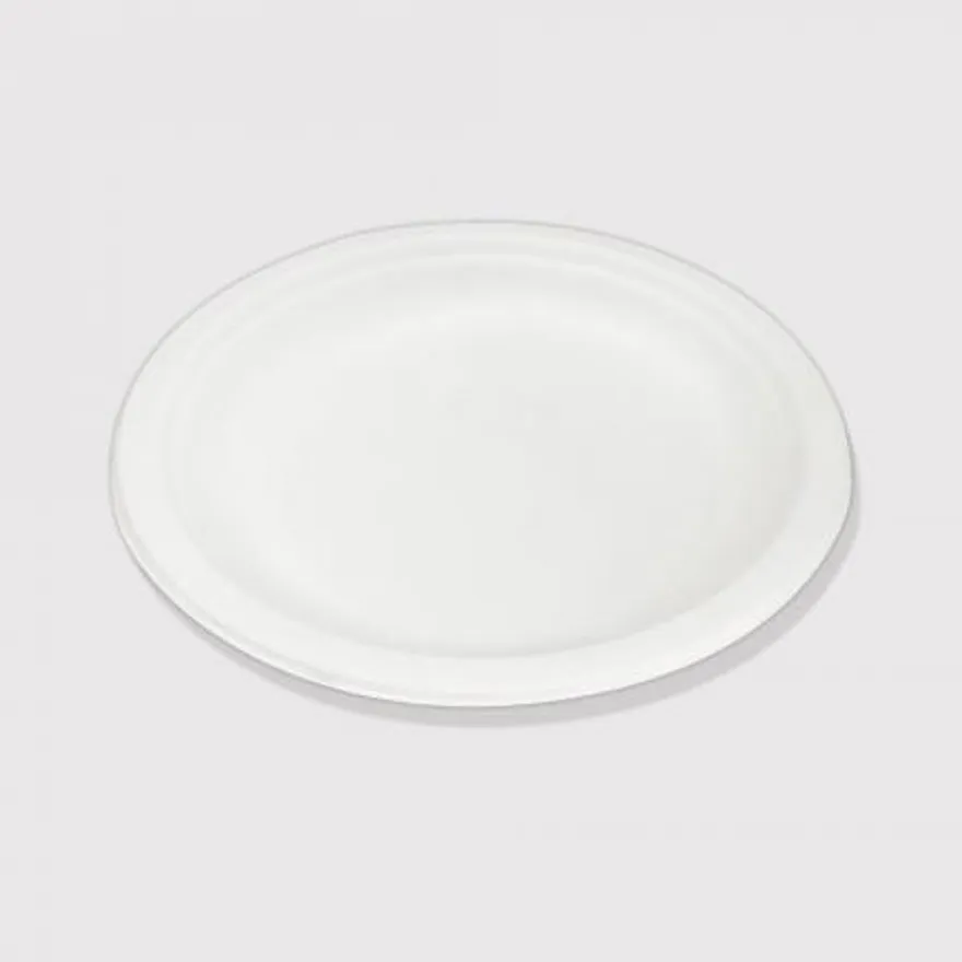 P-005 펄프 접시 일회용도시락 일회용 접시 화이트 500개입 이미지