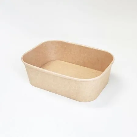PLS-650KR 분리형 직사각 종이 용기 일회용도시락 크라프트색상 300개입 (뚜껑 별도)
