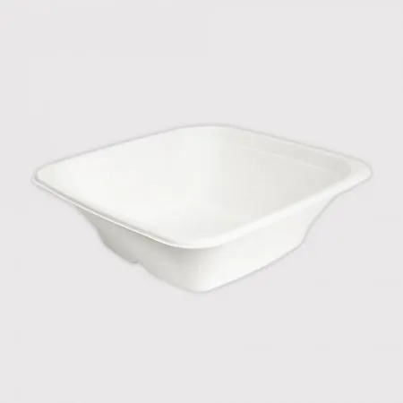 L-011 분리형 펄프 사각용기 일회용도시락 화이트 400개입 (뚜껑 별도)