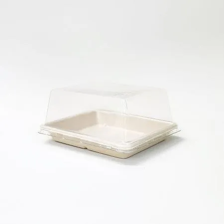 PET-S001K 펄프 샐러드 도시락용기뚜껑 - 원형 용기 PET뚜껑 400개입(뚜껑만)
