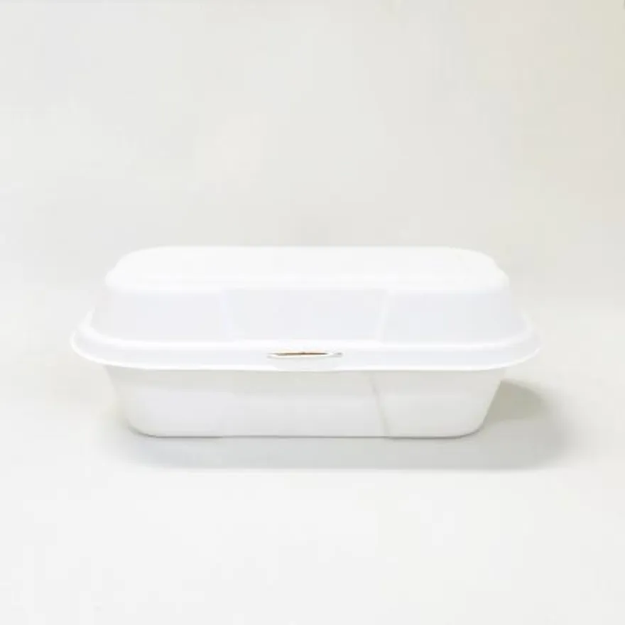 B-072 일체형 핫도그 펄프 용기 일회용도시락 화이트 500개입 이미지