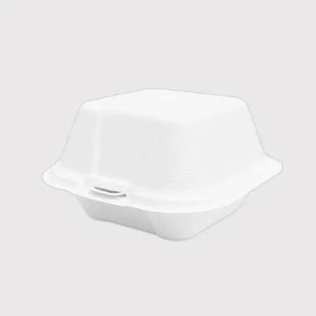 B-003mini 일체형 펄프 용기 일회용 도시락  화이트 500개입