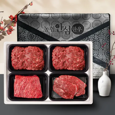 농협안심한우세트 1등급 1.6kg(불고기+불고기+국거리+장조림) (팩당 400g)