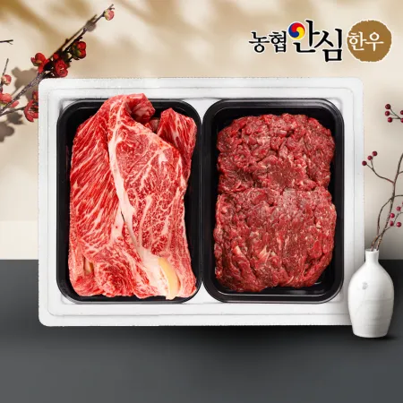 농협안심한우세트 1등급 등심+불고기 800g(팩당 400g)