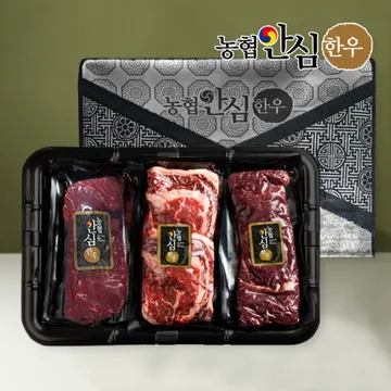 농협안심한우 1등급 선물세트 1kg (등심400g+국거리300g+불고기300g)