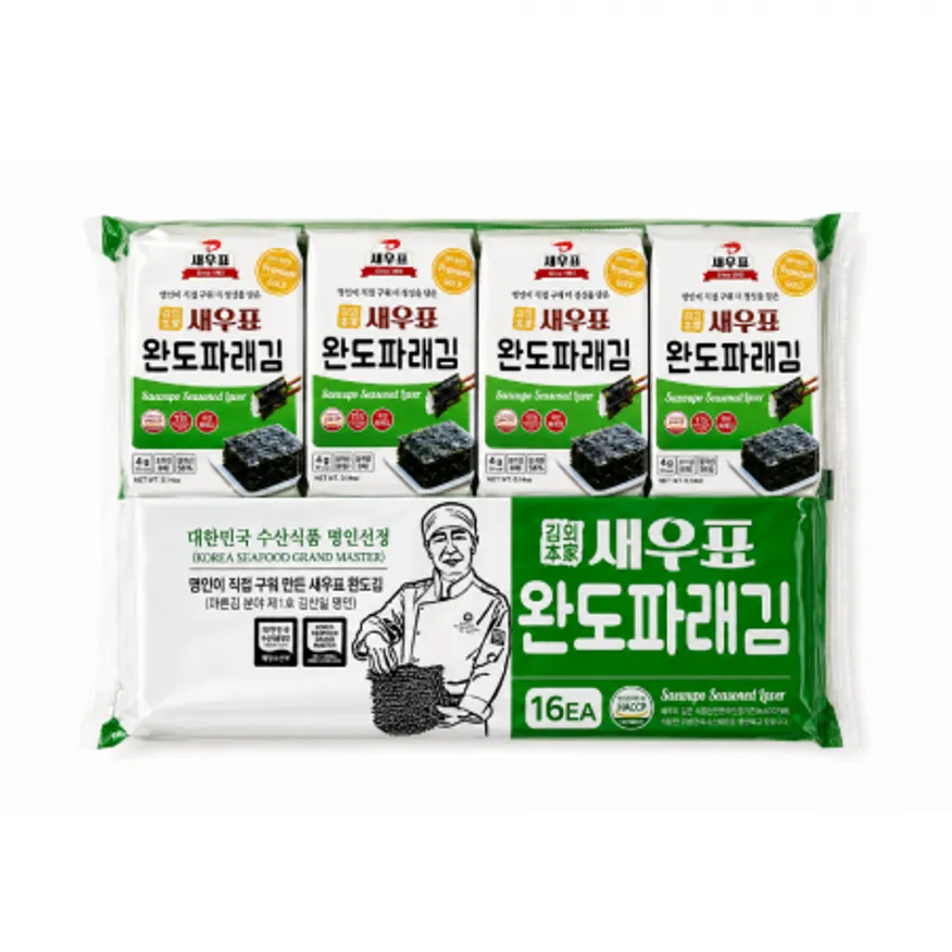 새우표 완도 파래 도시락김 4g x 128봉 이미지