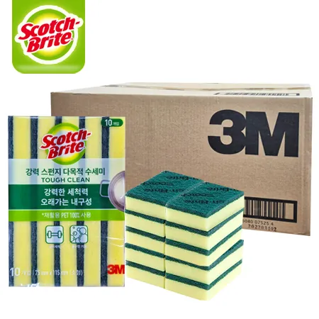 3M 향균 스폰지 양면 다목적 수세미 SL-86(10입) 소형 *1박스(10입*15개)