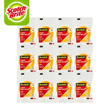 3M 스카치테이프 550R 18mm*30m 리필 12개 - 1BOX
