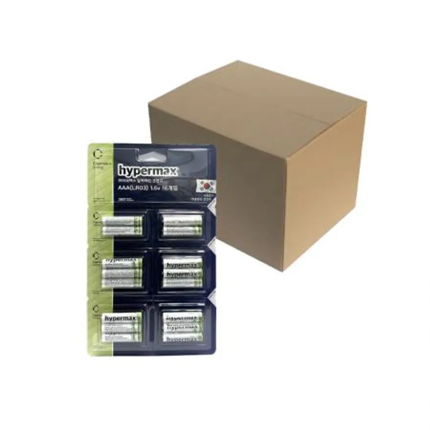 하이퍼맥스 알카라인 건전지 AAA 1.5V 16개입 1박스(30개) 이미지