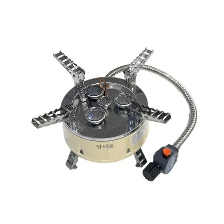 강염호스버너 통주물 바디 원형 캠핑버너 고화력 스토브 썬터치 산야로 이미지