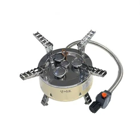 강염호스버너 통주물 바디 원형 캠핑버너 고화력 스토브 썬터치 산야로 이미지
