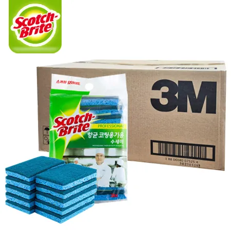 3M 향균 코팅용기용 스폰지 수세미 NS-86F(10입) *1박스(10입*8개)