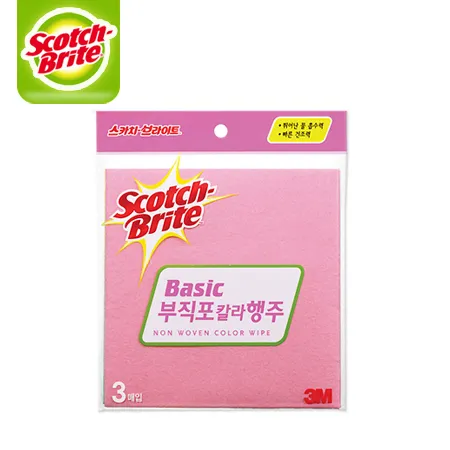 3M 스카치브라이트 부직포 칼라 행주 (3매입) 1개