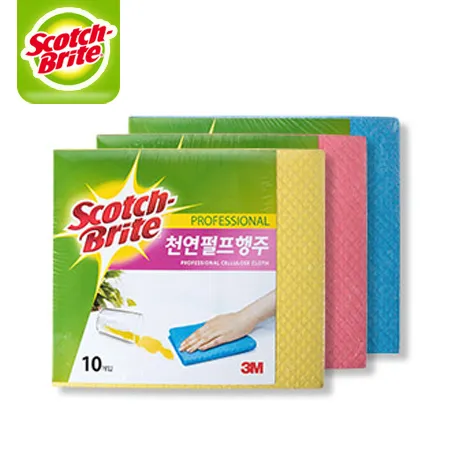3M 천연펄프 행주(노랑/파랑/핑크 랜덤발송) 10입 1개